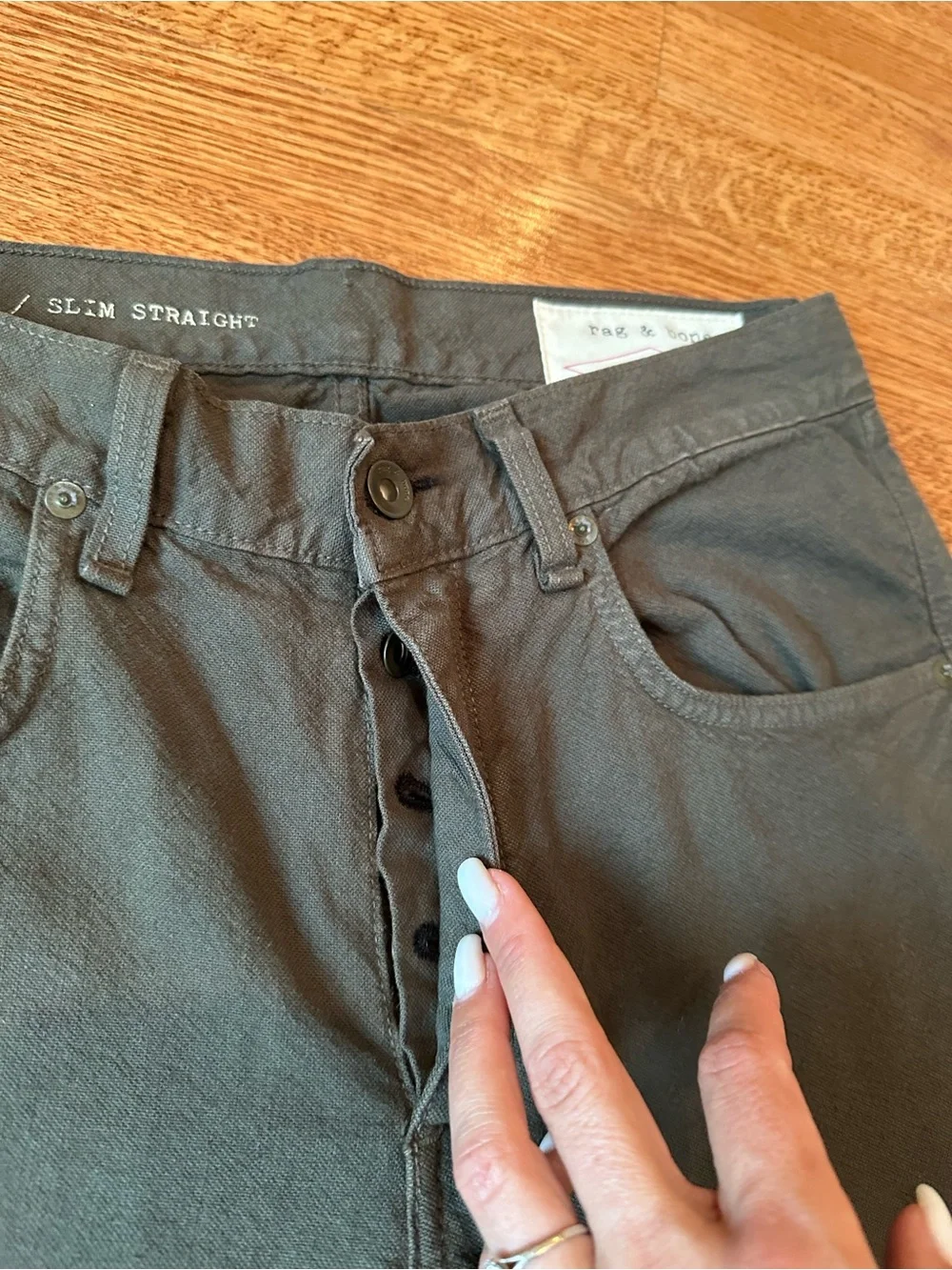Rag & Bone RB15X Slim Straight Fatigue Canvas Pants 31 NWT Tailored Workwear